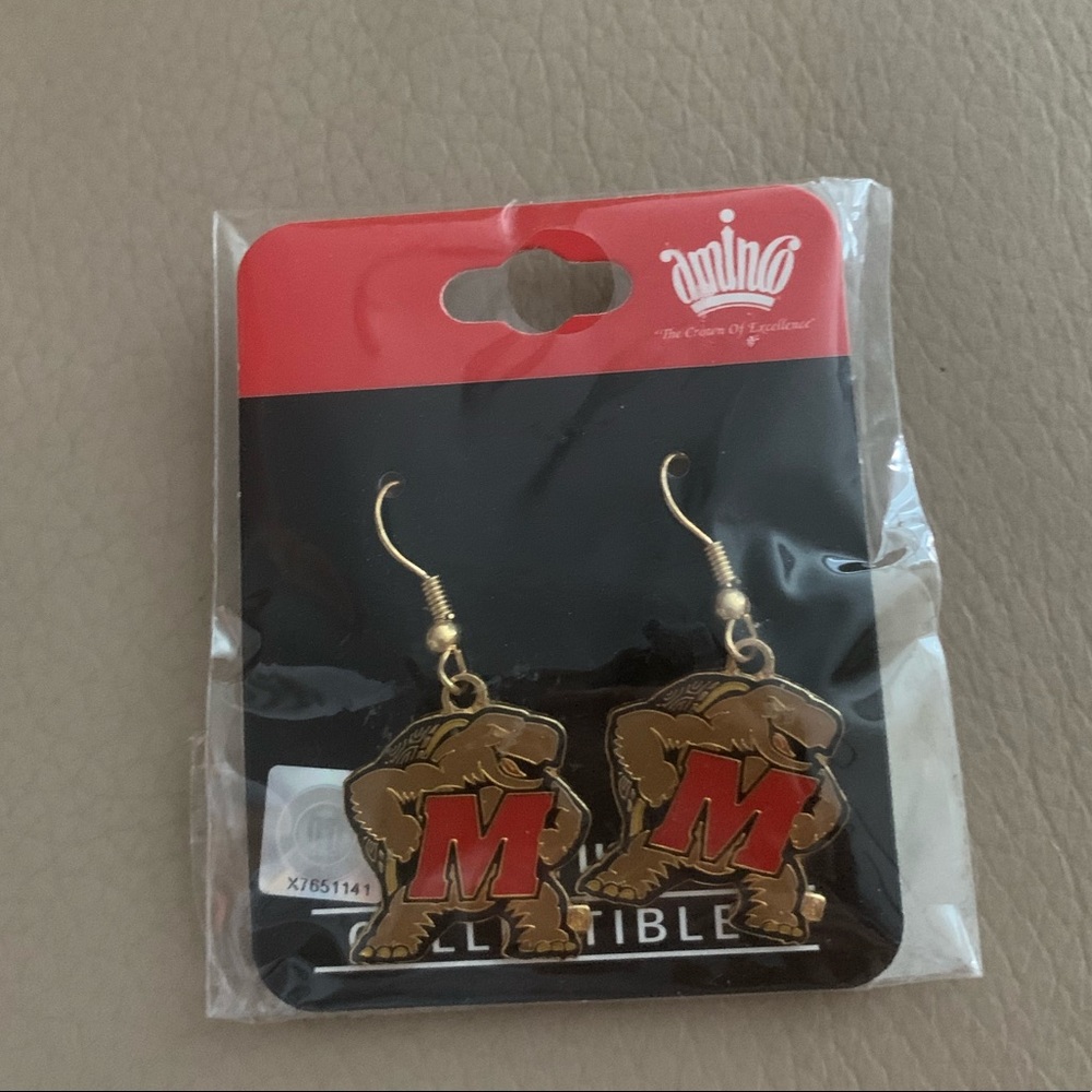 University of Maryland, College Park drop earrings